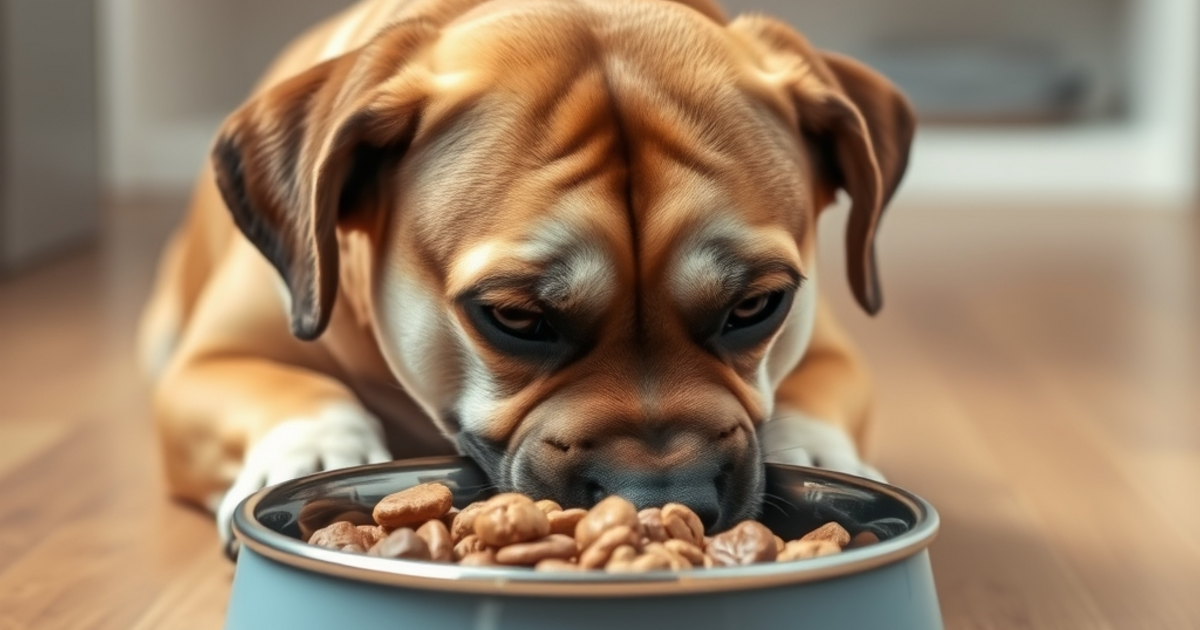 ภาพสุนัขไม่กินอาหาร
